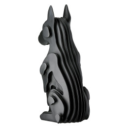 Figure Dog Synthetic Resin Black 13X15X29Cm 13X15X29Cm