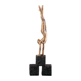 Γλυπτική Γυναικεία Συνθετική Ρητίνη Χάλκινο Χρώμα 9X4X29Cm 9X4X29Cm