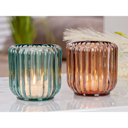 Φανάρι Καταιγίδας ArteLibre Διάφανο Γυαλί Φ85x85cm Σε 2 Χρώματα