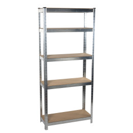 Ραφιέρα Βαρεώς Τύπου Ασημί/Φυσικό Μέταλλο/MDF 75x30x172cm