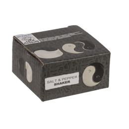 Σετ Δοχεία Αλατοπίπερο Ying Yang Λευκό/Μαύρο Κεραμικό 6x6x7cm 2Τμχ