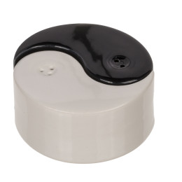 Σετ Δοχεία Αλατοπίπερο Ying Yang Λευκό/Μαύρο Κεραμικό 6x6x7cm 2Τμχ