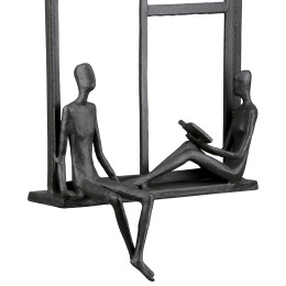 Ανάγλυφο τοίχου Ορθογώνιο Μεταλλικό Σκούρο Καφέ 17X9X25Cm 17X9X25Cm