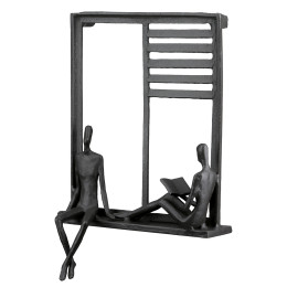 Ανάγλυφο τοίχου Ορθογώνιο Μεταλλικό Σκούρο Καφέ 17X9X25Cm 17X9X25Cm