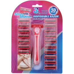 Γυναικεία Ξυριστική Μηχανή 3 Λεπίδες 21Τμχ