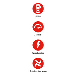 Μπλέντερ 1.5L 400W ALPINA