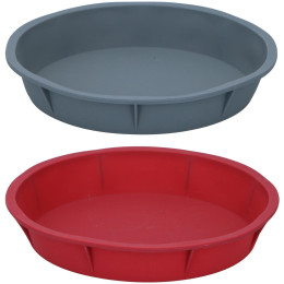 Στρογγυλή Φόρμα Κέικ Σιλικόνη Γκρι 24.5x4.5cm ALPINA Σε 2 Χρώματα