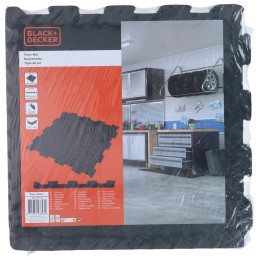 Πλακάκια Δαπέδου Μαύρα 40x40cm BLACK+DECKER 6Τμχ