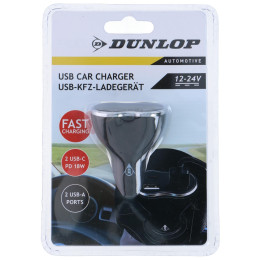 Φορτιστής Αυτοκινήτου 2xUSB A + 2xUSB C DUNLOP