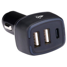 Φορτιστής Αυτοκινήτου 2xUSB A + USB C DUNLOP