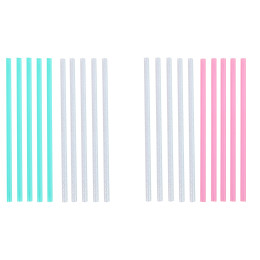 Επαναχρησιμοποιούμενα Καλαμάκια 10Τμχ Πολύχρωμα ALPINA