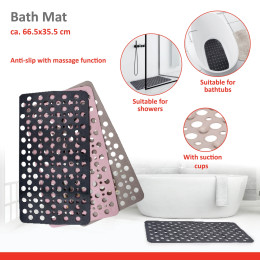 Χαλάκι Μπάνιου με Φούσκες 66.5x35.5cm 3 Χρώματα