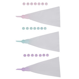 Σετ Σακούλα Ζαχαροπλαστικής 9Τμχ 3 Χρώματα ALPINA