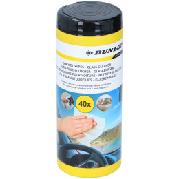 Υγρά Μαντηλάκια Καθαρισμού Τζαμιών Αυτοκινήτου 40Τμχ DUNLOP