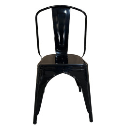 Καρέκλα ArteLibre Βιομηχανικού Τύπου Vintage TOLIKO Μαύρο Μέταλλο 44x49x84cm