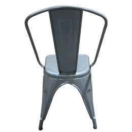 Καρέκλα ArteLibre Βιομηχανικού Τύπου Vintage TOLIKO Γκρι Μέταλλο 44x49x84cm