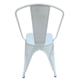 Καρέκλα ArteLibre Βιομηχανικού Τύπου Vintage TOLIKO Λευκό Μέταλλο 44x49x84cm