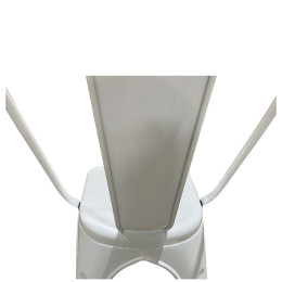 Καρέκλα ArteLibre Βιομηχανικού Τύπου Vintage TOLIKO Λευκό Μέταλλο 44x49x84cm