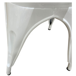 Καρέκλα ArteLibre Βιομηχανικού Τύπου Vintage TOLIKO Λευκό Μέταλλο 44x49x84cm