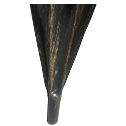 Καρέκλα ArteLibre Βιομηχανικού Τύπου Vintage TOLIKO II Μαύρο Αντικέ/Φυσικό Μέταλλο/Ξύλο 45x53x85cm