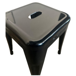 Σκαμπό ArteLibre Βιομηχανικού Τύπου Vintage VELINO Μαύρο Μέταλλο 38x38x45cm