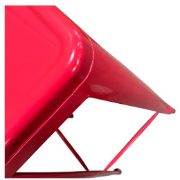 Σκαμπό Bar ArteLibre Βιομηχανικού Τύπου Vintage SILANO Κόκκινο Μέταλλο 42x42x76cm