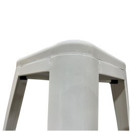 Σκαμπό Bar ArteLibre Βιομηχανικού Τύπου Vintage SILANO Λευκό Μέταλλο 42x42x76cm