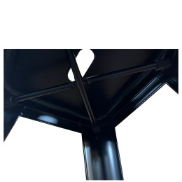 Σκαμπό Bar ArteLibre Βιομηχανικού Τύπου Vintage SILANO Μαύρο Αντικέ Μέταλλο 42x42x76cm