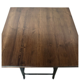 Τραπέζι Bar ArteLibre Βιομηχανικού Τύπου Vintage ARTEKTO Μαύρο/Καφέ Μέταλλο/Ξύλο 60x60x103cm