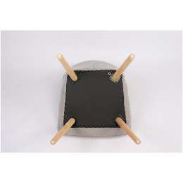 Πολυθρόνα ArteLibre MARION Γκρι Ύφασμα Μπουκλέ/Ξύλο 73x69x96cm