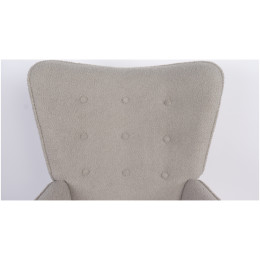 Πολυθρόνα ArteLibre MARION Γκρι Ύφασμα Μπουκλέ/Ξύλο 73x69x96cm