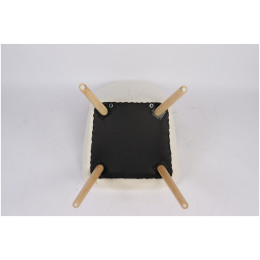 Πολυθρόνα ArteLibre MARION Λευκό Ύφασμα Μπουκλέ/Ξύλο 73x69x96cm