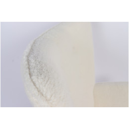 Πολυθρόνα ArteLibre MARION Λευκό Ύφασμα Μπουκλέ/Ξύλο 73x69x96cm