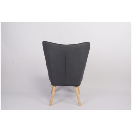 Πολυθρόνα ArteLibre BRIAR Κίτρινο/Μπλε Patchwork Ύφασμα/Ξύλο 73x69x96cm