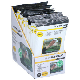 Υγρά Μαντηλάκια Καθαρισμού Τζαμιών 20Τμχ Άρωμα Λεμόνι DUNLOP