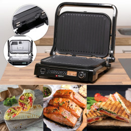 Γκριλ Επαφής 230V 2100W Ανοξείδωτο ALPINA