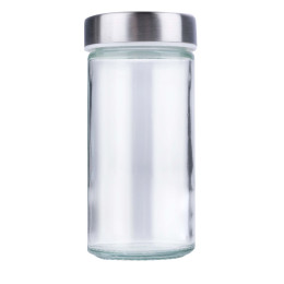 Βάση Μπαχαρικών Περιστρεφόμενη Ασημί Μεταλλική/Γυάλινη 19x23cm ALPINA