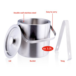 Κάδος Πάγου Ανοξείδωτος 1.2L ALPINA