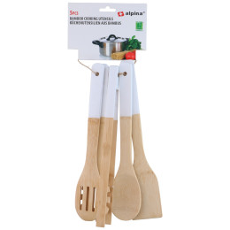 Σετ Μαγειρικών Σκευών Μπαμπού 5Τμχ Σε 4 Χρώματα ALPINA