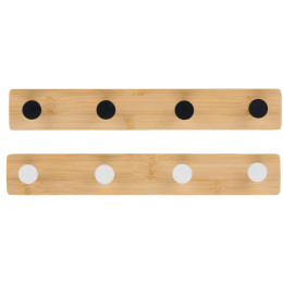 Κρεμάστρα Τοίχου 4 Θέσεων Αυτοκόλλητη Μπαμπού Σε 2 Χρώματα