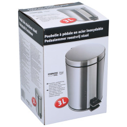 Κάδος Πεντάλ 3L Ανοξείδωτο Ατσάλι