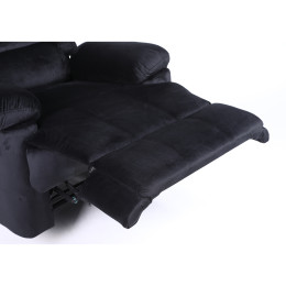 Πολυθρόνα Ανακλινόμενη ArteLibre CARINAE Μαύρο Βελούδο 93x90x100cm