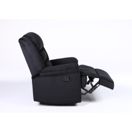 Πολυθρόνα Ανακλινόμενη ArteLibre CARINAE Μαύρο Βελούδο 93x90x100cm