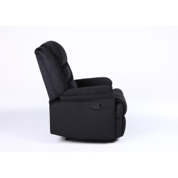 Πολυθρόνα Ανακλινόμενη ArteLibre CARINAE Μαύρο Βελούδο 93x90x100cm