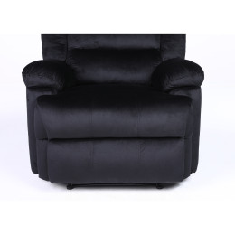 Πολυθρόνα Ανακλινόμενη ArteLibre CARINAE Μαύρο Βελούδο 93x90x100cm