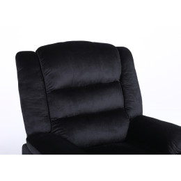 Πολυθρόνα Ανακλινόμενη ArteLibre CARINAE Μαύρο Βελούδο 93x90x100cm