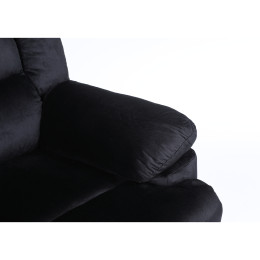 Πολυθρόνα Ανακλινόμενη ArteLibre CARINAE Μαύρο Βελούδο 93x90x100cm