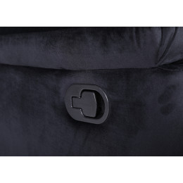 Πολυθρόνα Ανακλινόμενη ArteLibre CARINAE Μαύρο Βελούδο 93x90x100cm