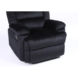 Πολυθρόνα Ανακλινόμενη ArteLibre CARINAE Μαύρο Βελούδο 93x90x100cm