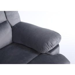 Πολυθρόνα Ανακλινόμενη ArteLibre CARINAE Γκρι Βελούδο 93x90x100cm